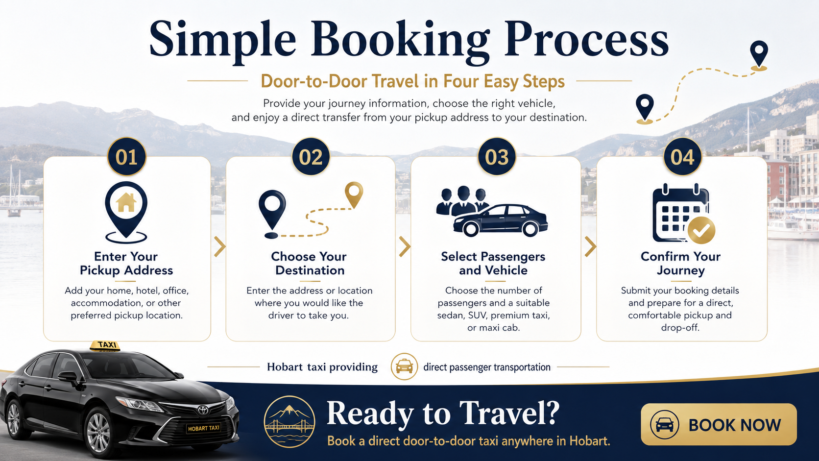 Hobart Cab Service providing direct passenger transport